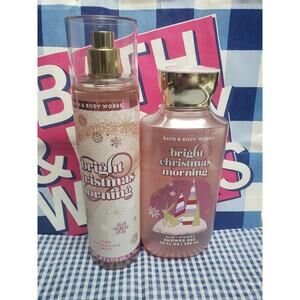 BBW Bright Christmas Morning Fine Fragrance Mist & Shower Gel Body Wash Set